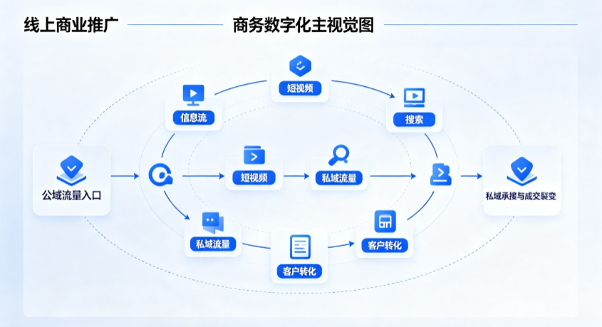 公主岭市线上商业推广怎么做？全域流量闭环搭建与低成本转化实战指南